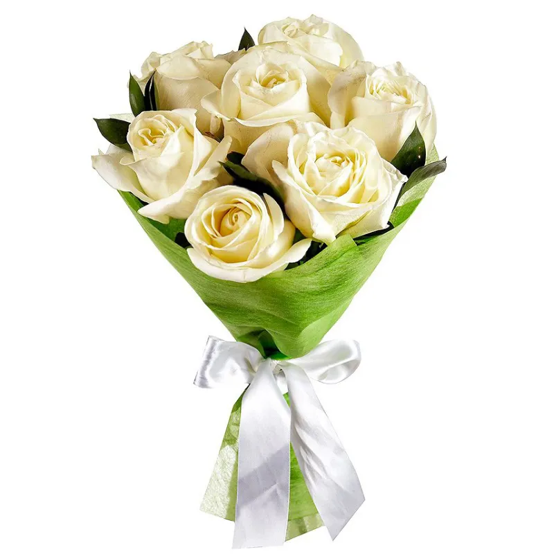 Букет из 7 белых роз, доставка Дагомыс